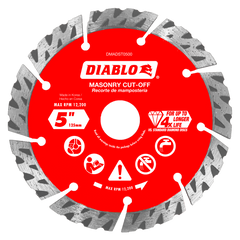 Diablo DMADST0500 5" Diamond Segmented Turbo Masonry Cut-Off Blade