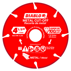 Diablo DDD045DIA101F 4-1/2" Diamond Metal Cut-Off Disc