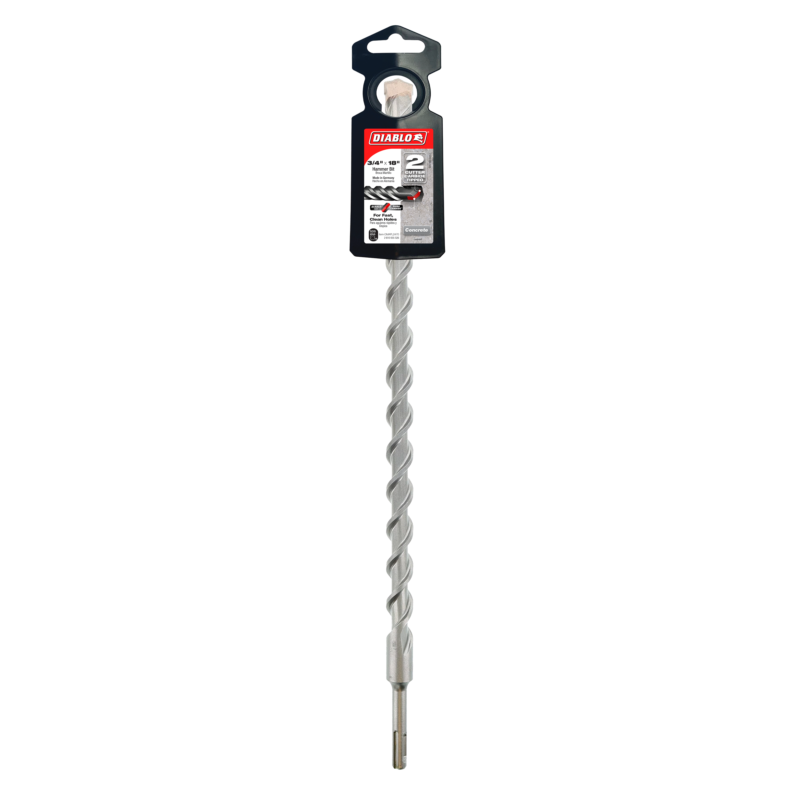 Diablo DMAPL2470 3/4" x 16" x 18" SDS-Plus 2-Cutter Carbide-Tipped Hammer Drill Bit