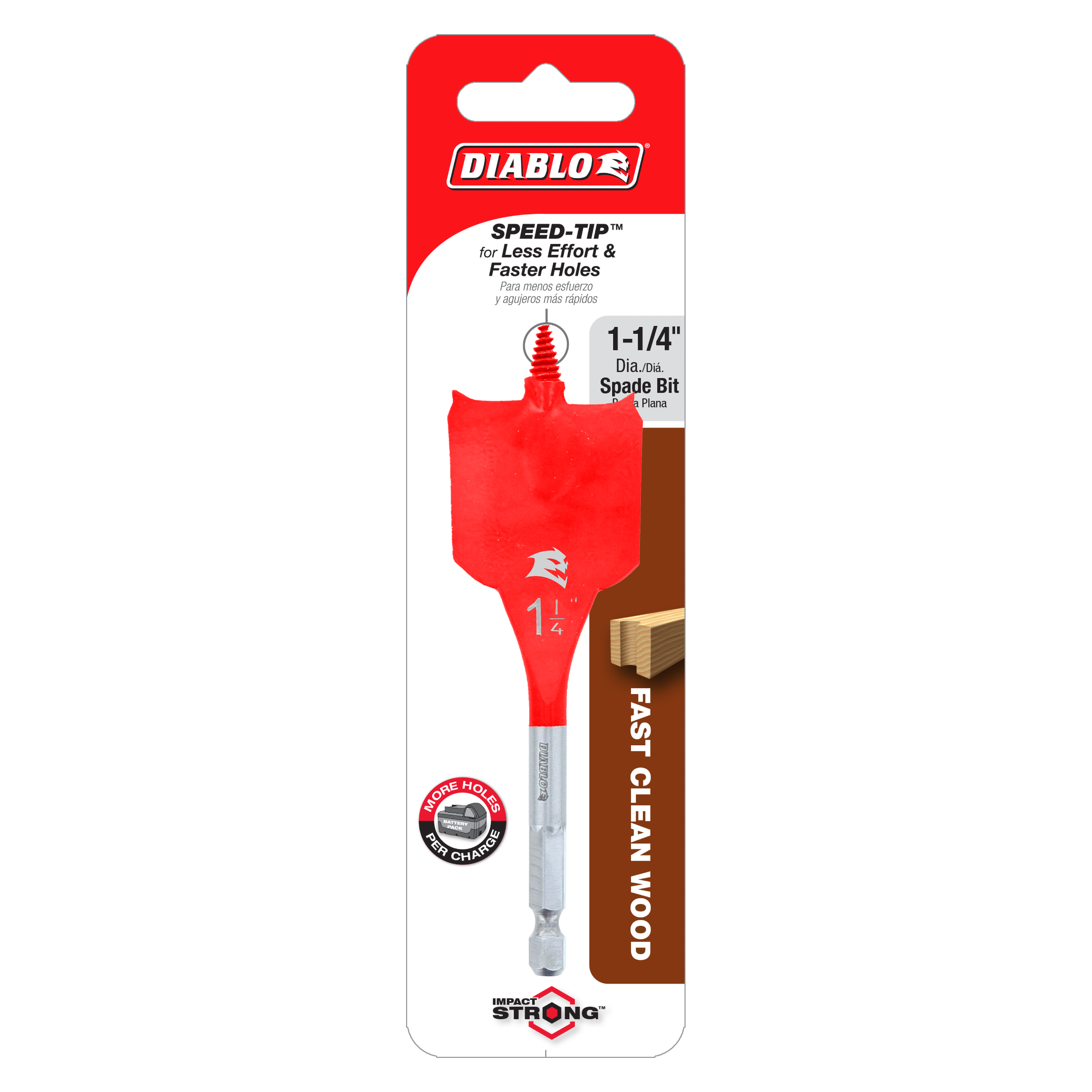 Diablo DSP1080 1-1/4" x 4" Spade Bit for Wood