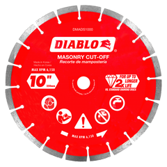 Diablo DMADS1000 10" Diamond Segmented Masonry Cut-Off Disc