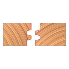 Freud UP031-IC 3-9/16" x 1-3/16" x 3/4" Reversible Glue Joint Cutters