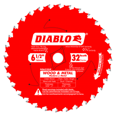 Diablo D0632GPX 6-1/2" x 32 Tooth Wood & Metal Carbide Saw Blade