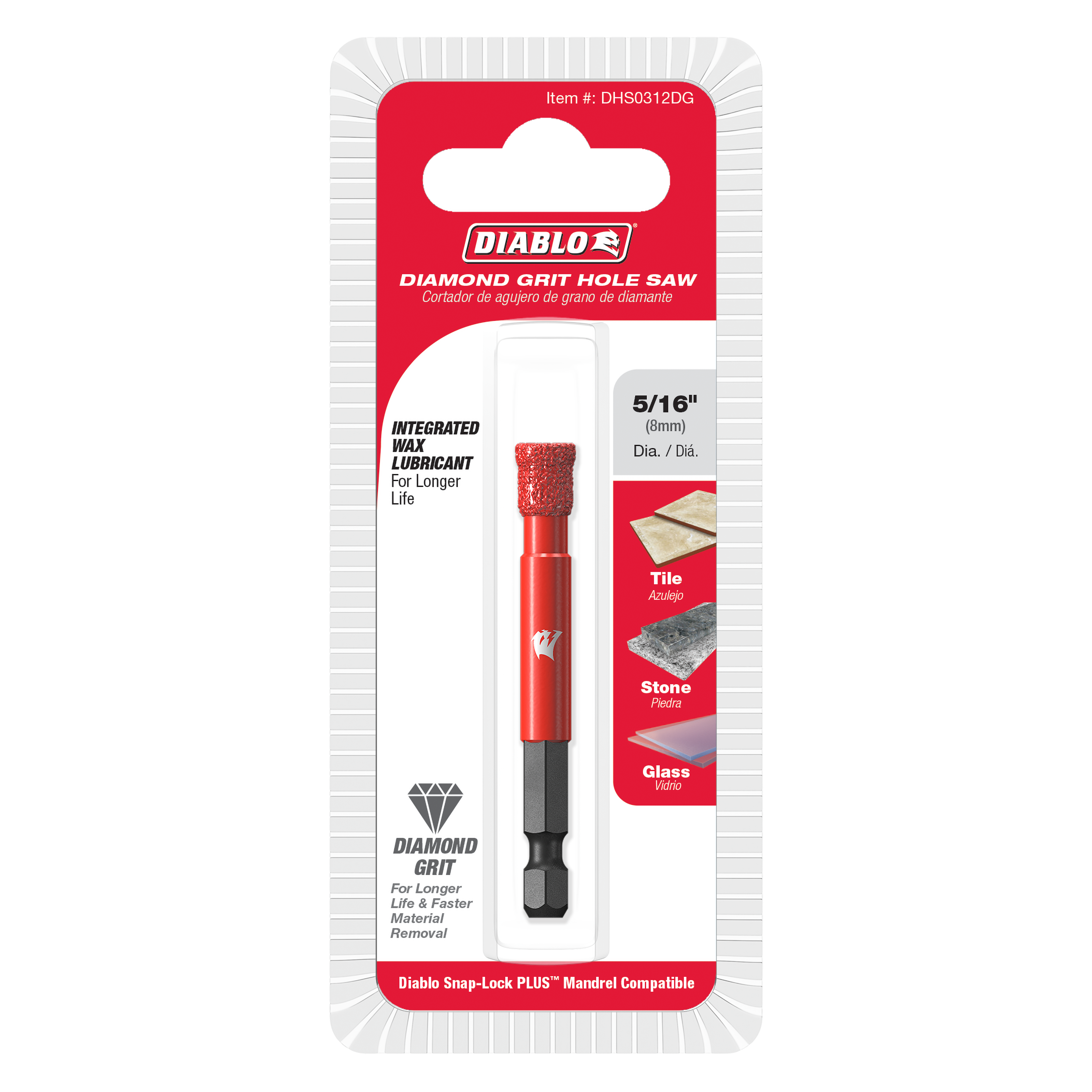 Diablo DHS0312DG 5/16" Diamond Grit Hole Saw