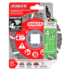 Diablo DDX045SET101C 4-1/2" X-LOCK Diamond Segmented Turbo Masonry Cut-Off Disc