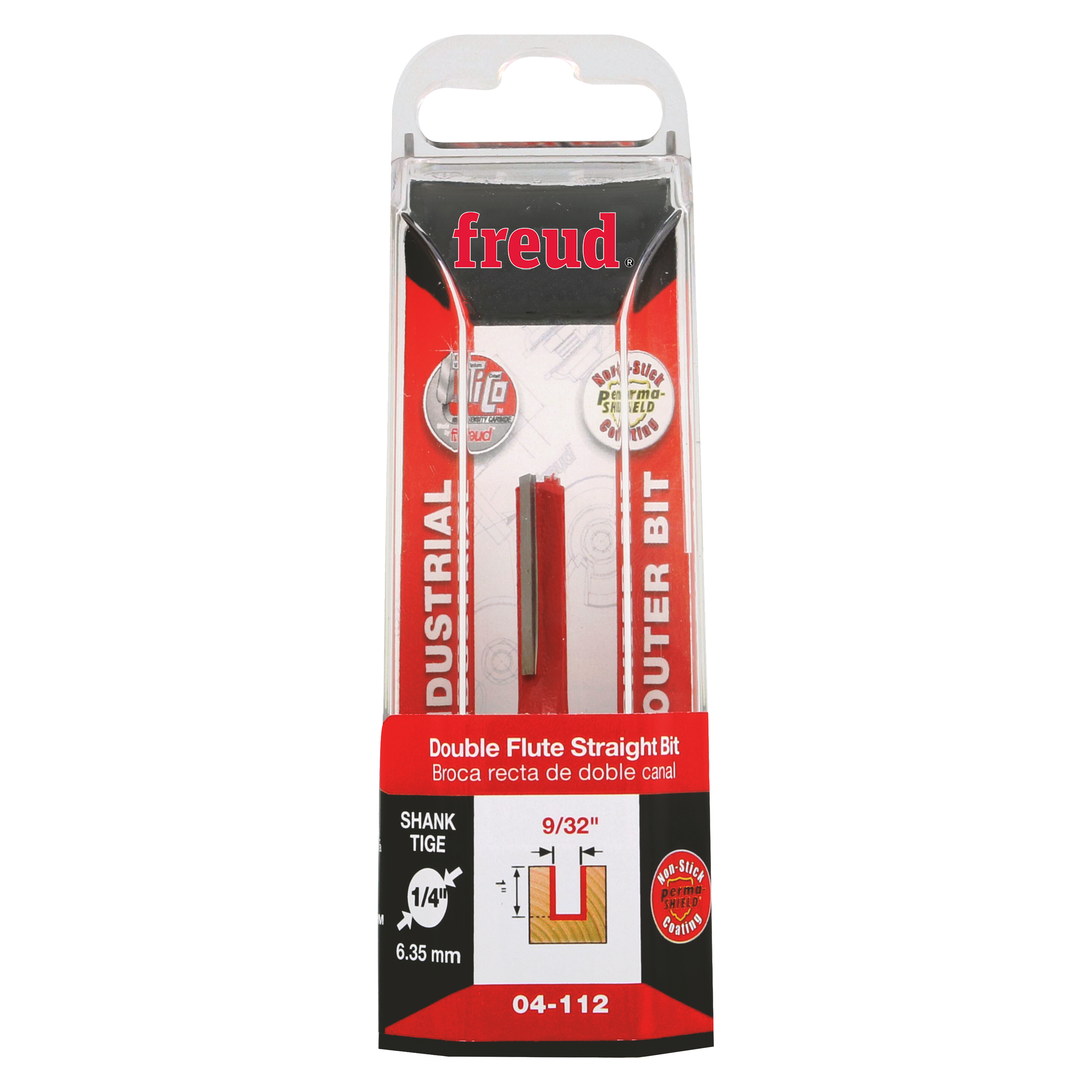 Freud 04-112 9/32" (Dia.) Double Flute Straight Bit