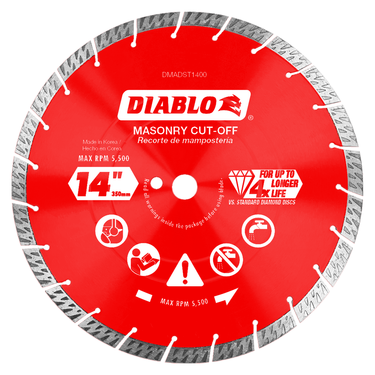 Diablo DMADST1400 14" Diamond Segmented Turbo Masonry Cut-Off Blade