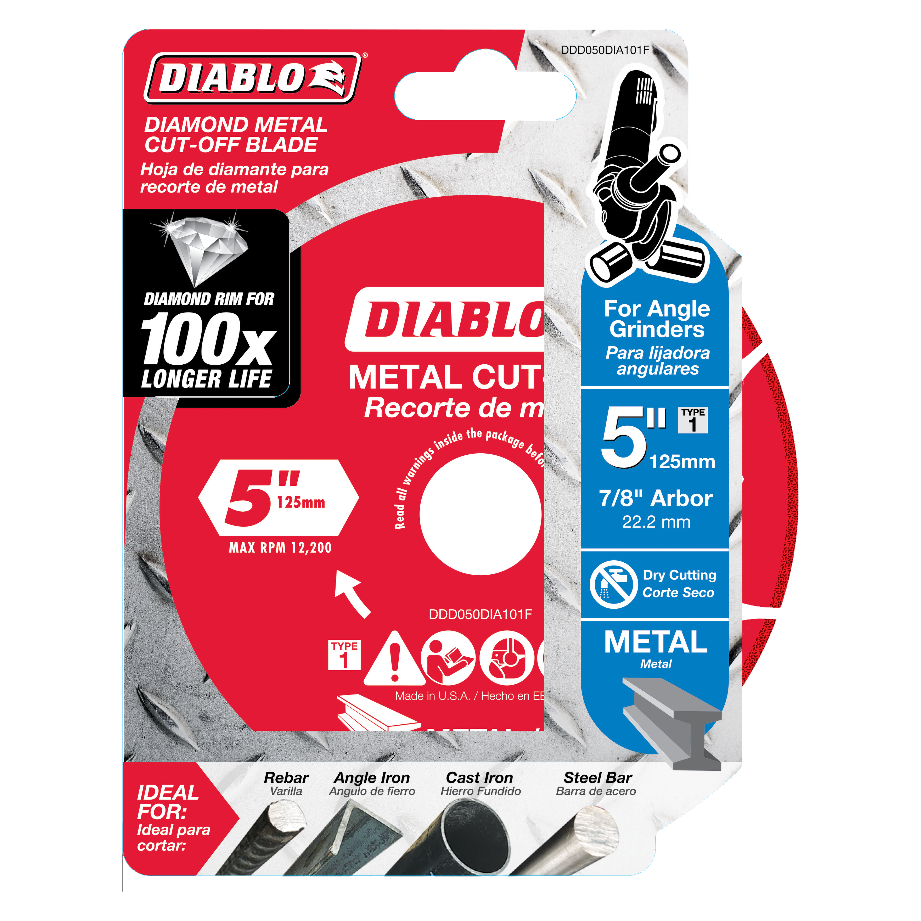 Diablo DDD050DIA101F 5" Diamond Metal Cut-Off Disc