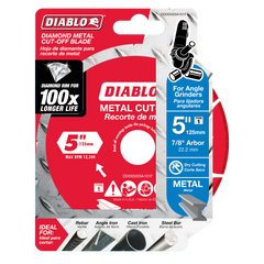 Diablo DDD050DIA101F 5" Diamond Metal Cut-Off Disc