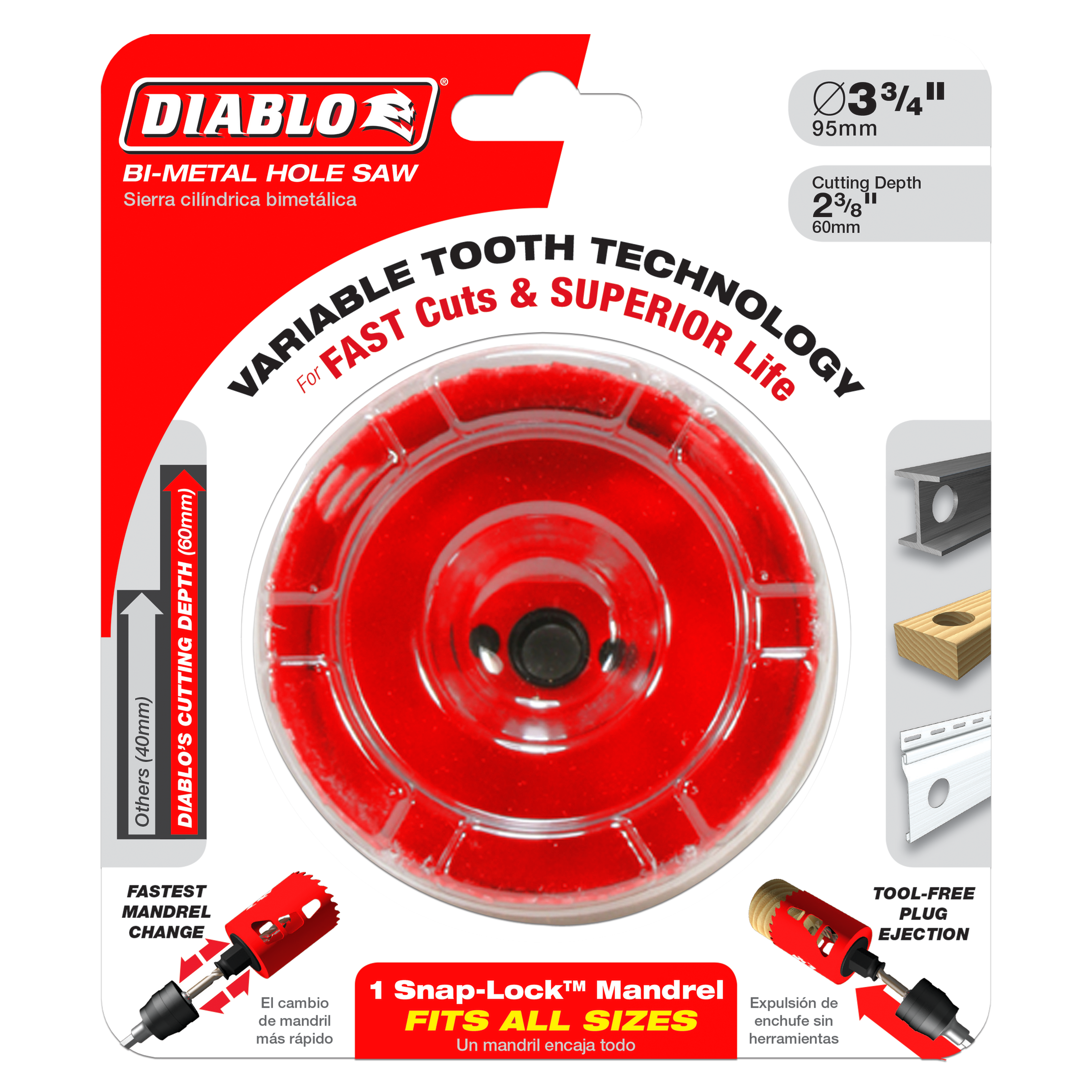 Diablo DHS3750 3-3/4" Bi-Metal Hole Saw