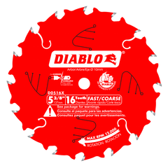 Diablo D0516X 5-3/8" x 16-Teeth Fast Framing Trim Saw Blade for Wood