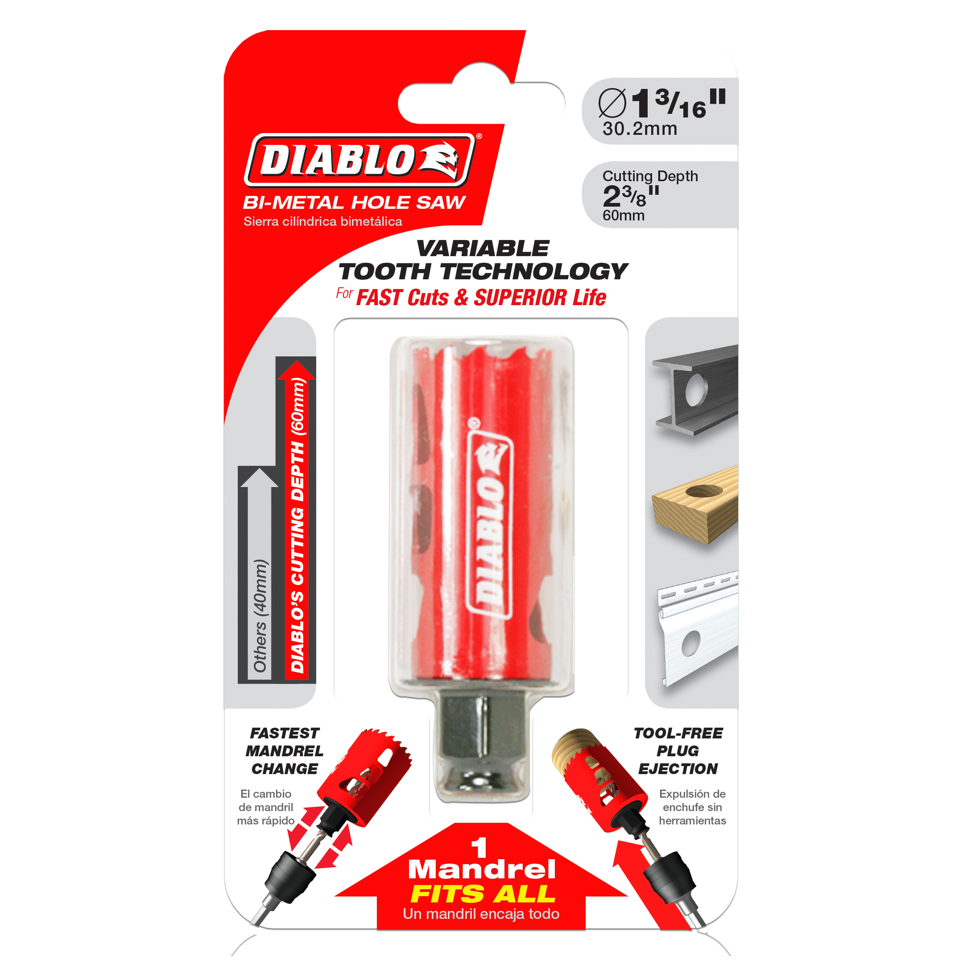 Diablo DHS1188 1-3/16" Bi-Metal Hole Saw