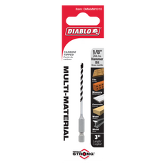 Diablo DMAMM1010 1/8" x 2" x 3" Multi-Material Carbide-Tipped Hammer Drill Bit