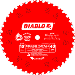 Diablo D1040X 10" x 40-Teeth General Purpose Saw Blade for Wood