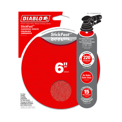 Diablo DCD060220P15G 6" 220-Grit StickFast™ ROS Sanding Discs (15-Pack)