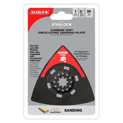 Diablo DOS20CGSP 3-1/2" 20-Grit Starlock Carbide Grit Oscillating Sanding Plate