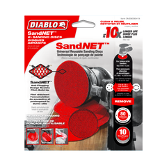 Diablo DND060080H10I 6" 80-Grit SandNET™ Reusable Sanding Discs with Connection Pad (10-Pack)