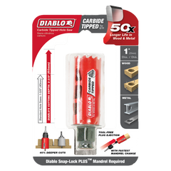 Diablo DHS1000CT 1" Carbide Teeth Hole Saw for Wood and Metal