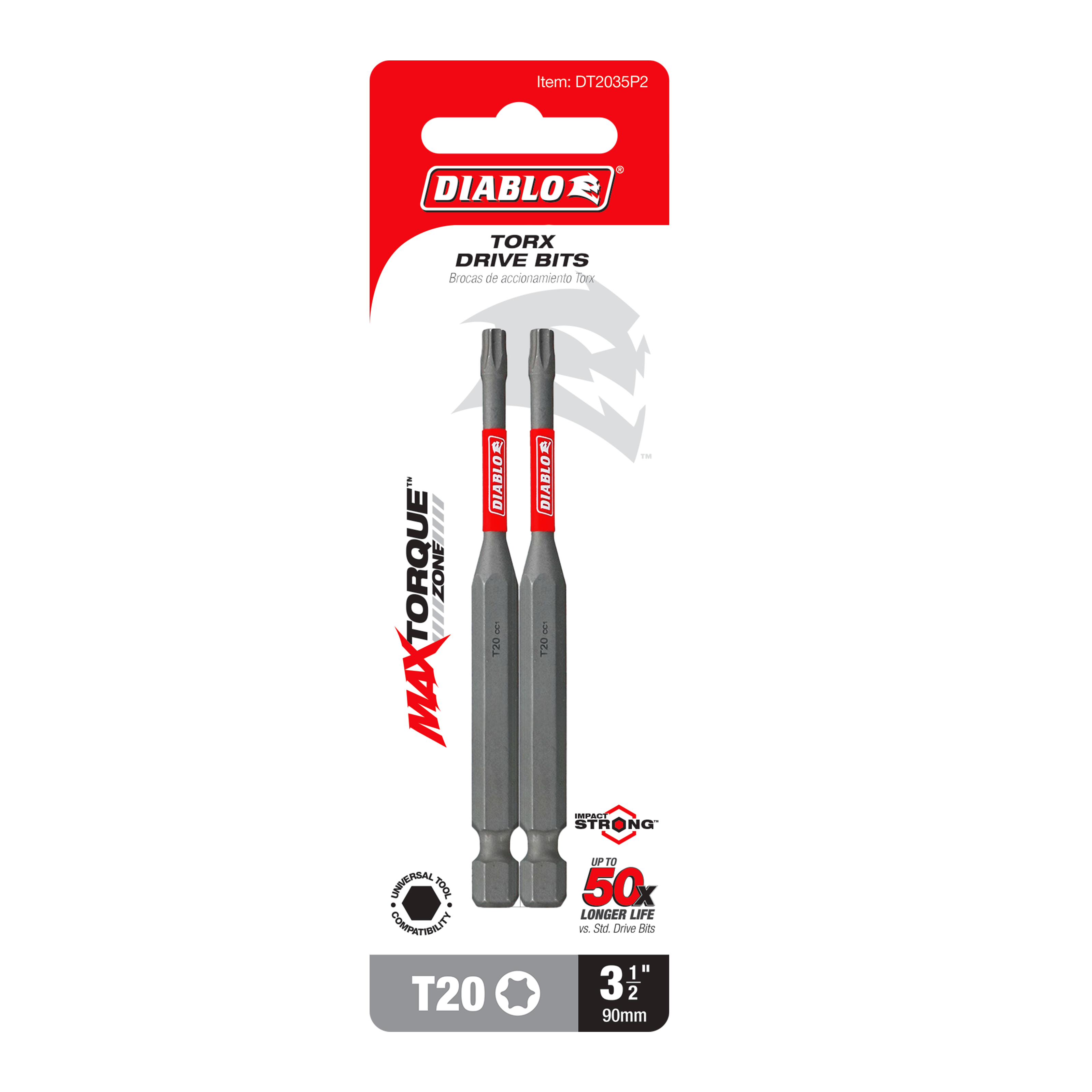 Diablo DT2035P2 3-1/2" #20 Torx Drive Bit