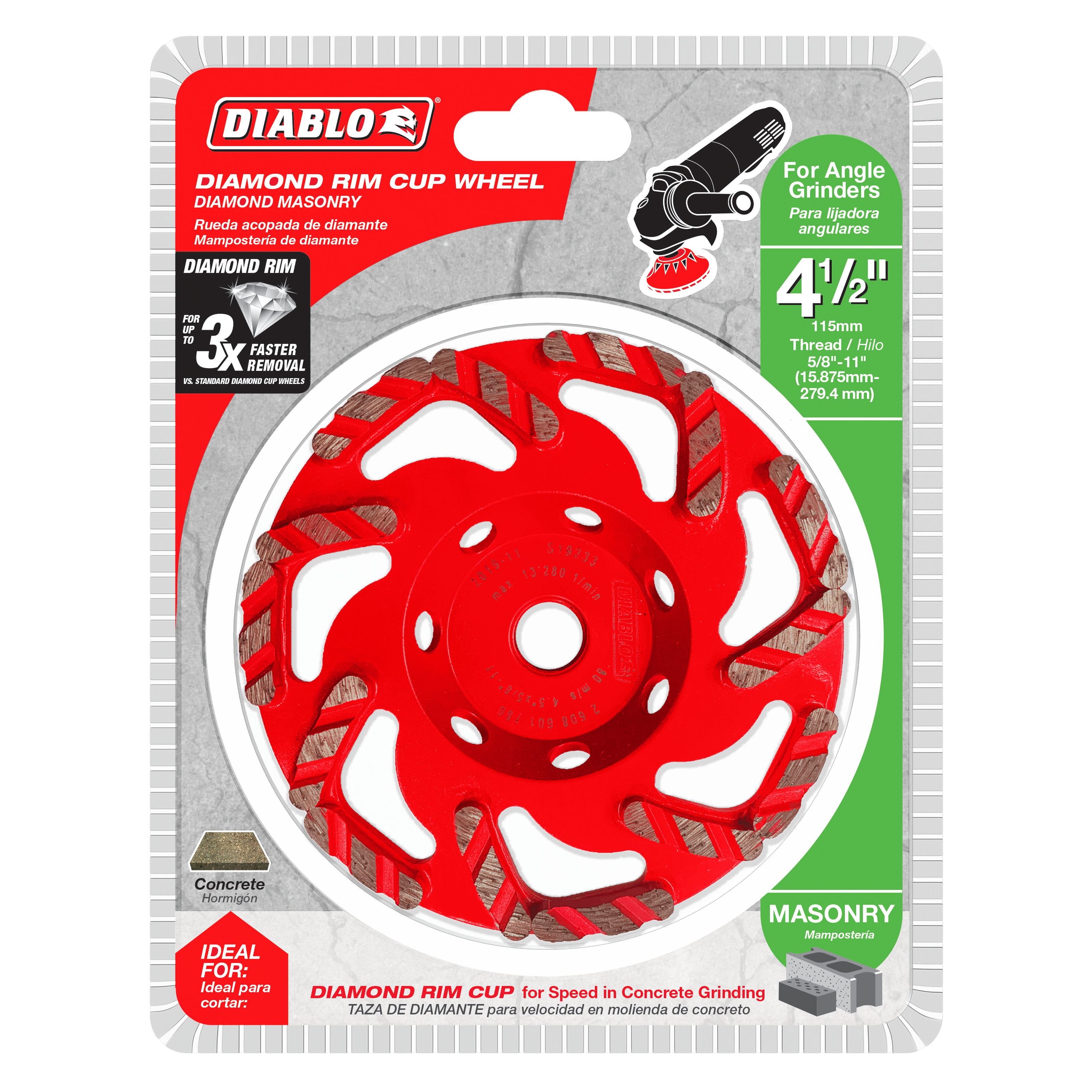 Diamond Rim Wheel Diablo DMACW0450 4-1/2