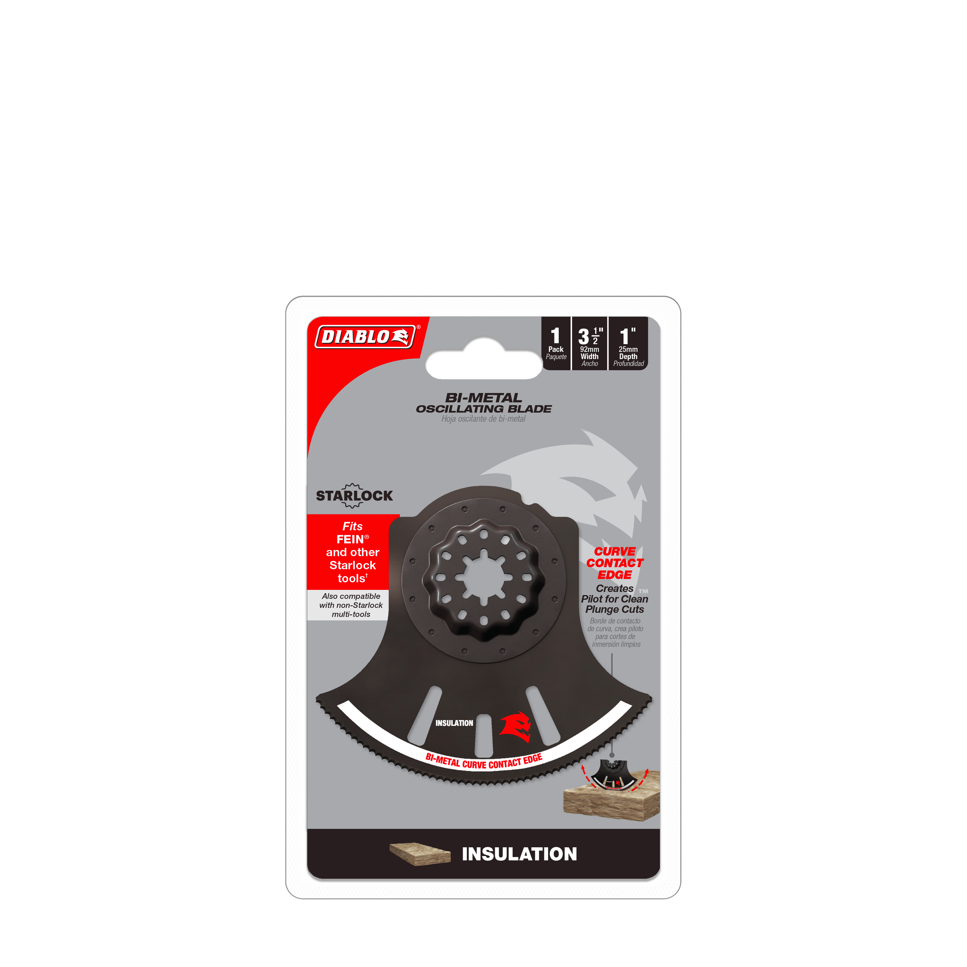 Diablo DOS350RI 3-1/2" Starlock Bi-Metal Oscillating Blade for Insulation