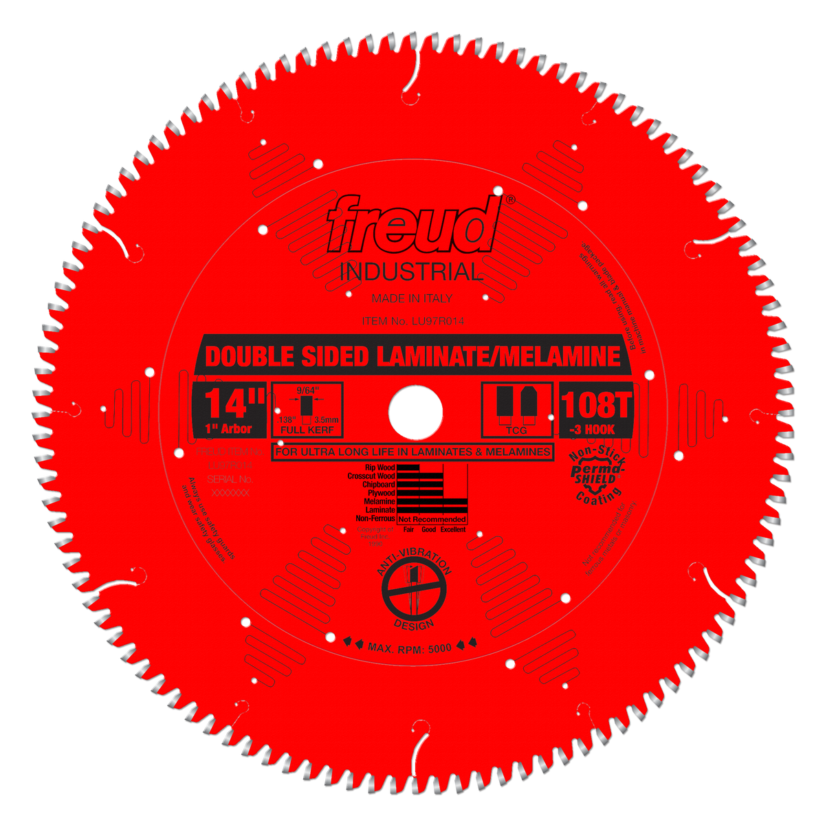 Freud LU97R014 14" Double Sided Laminate/Melamine Blade