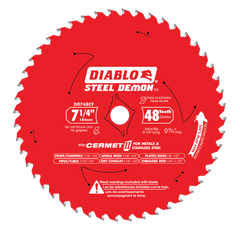 Diablo D0748CFA 7-1/4" x 48-Teeth Steel Demon™ Cermet II Saw Blade for Medium Metal