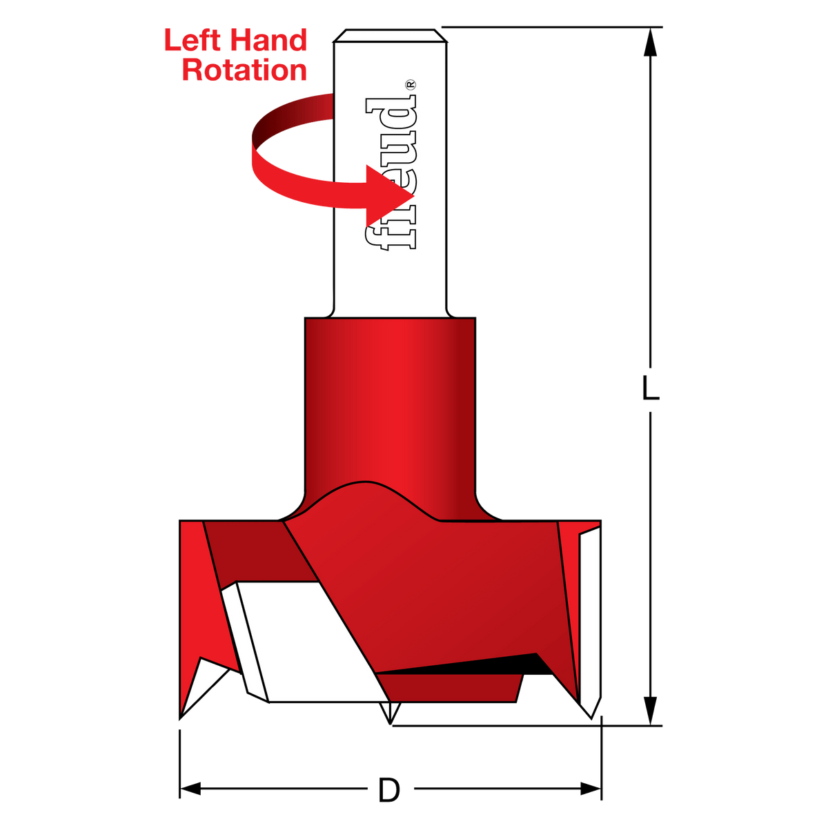 Freud CB17057L 17 mm (Dia.) Cylinder (Hinge) Bit