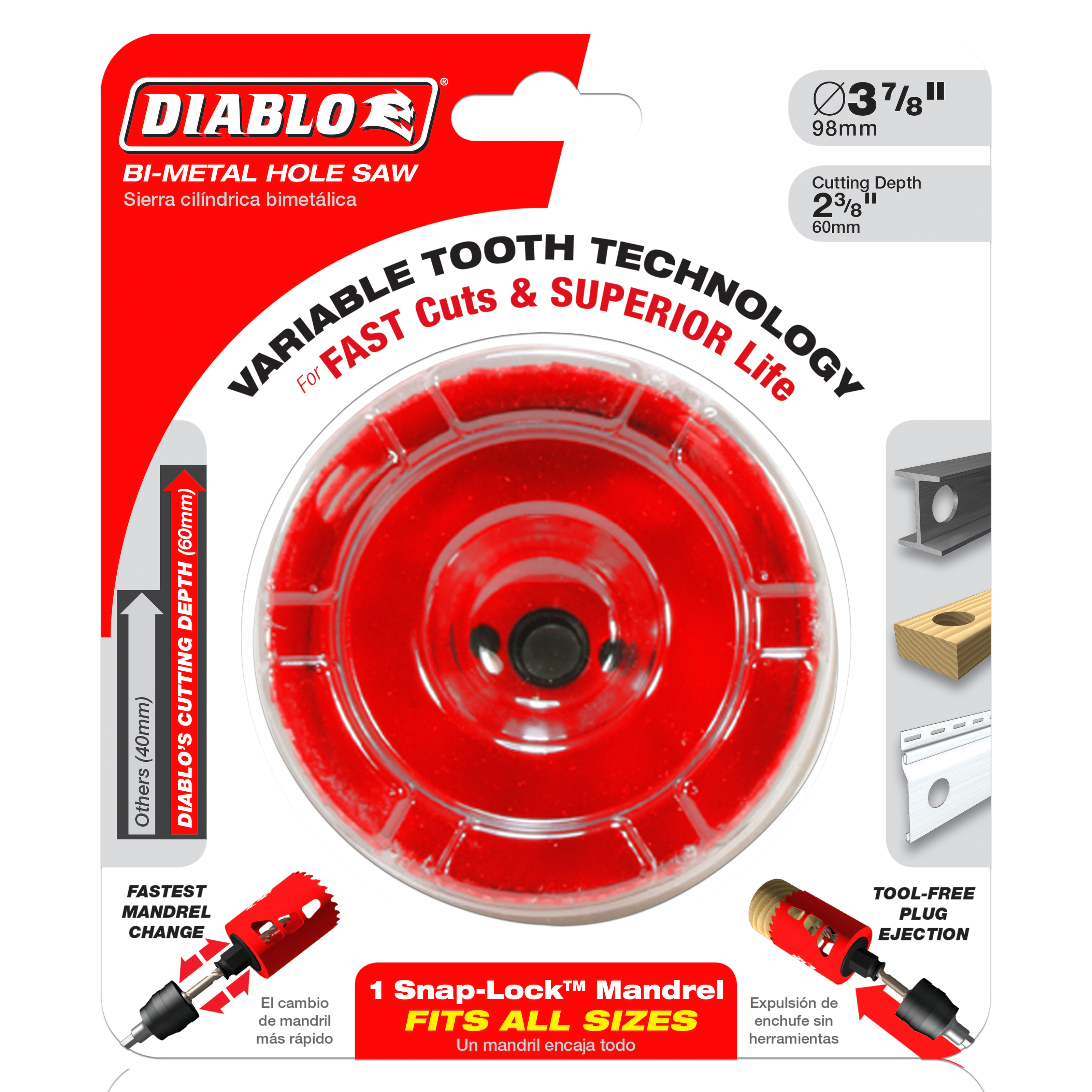 Diablo DHS3875 3-7/8" Bi-Metal Hole Saw