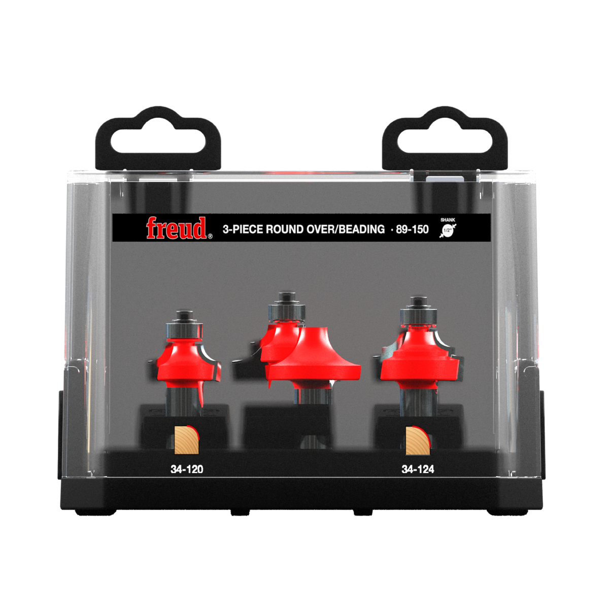 Freud 89-150 3 Piece Round Over/Beading Bit Sets (1/2" Shank)
