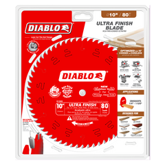 Diablo D1080X 10" x 80-Teeth Ultra Finish Saw Blade for Wood