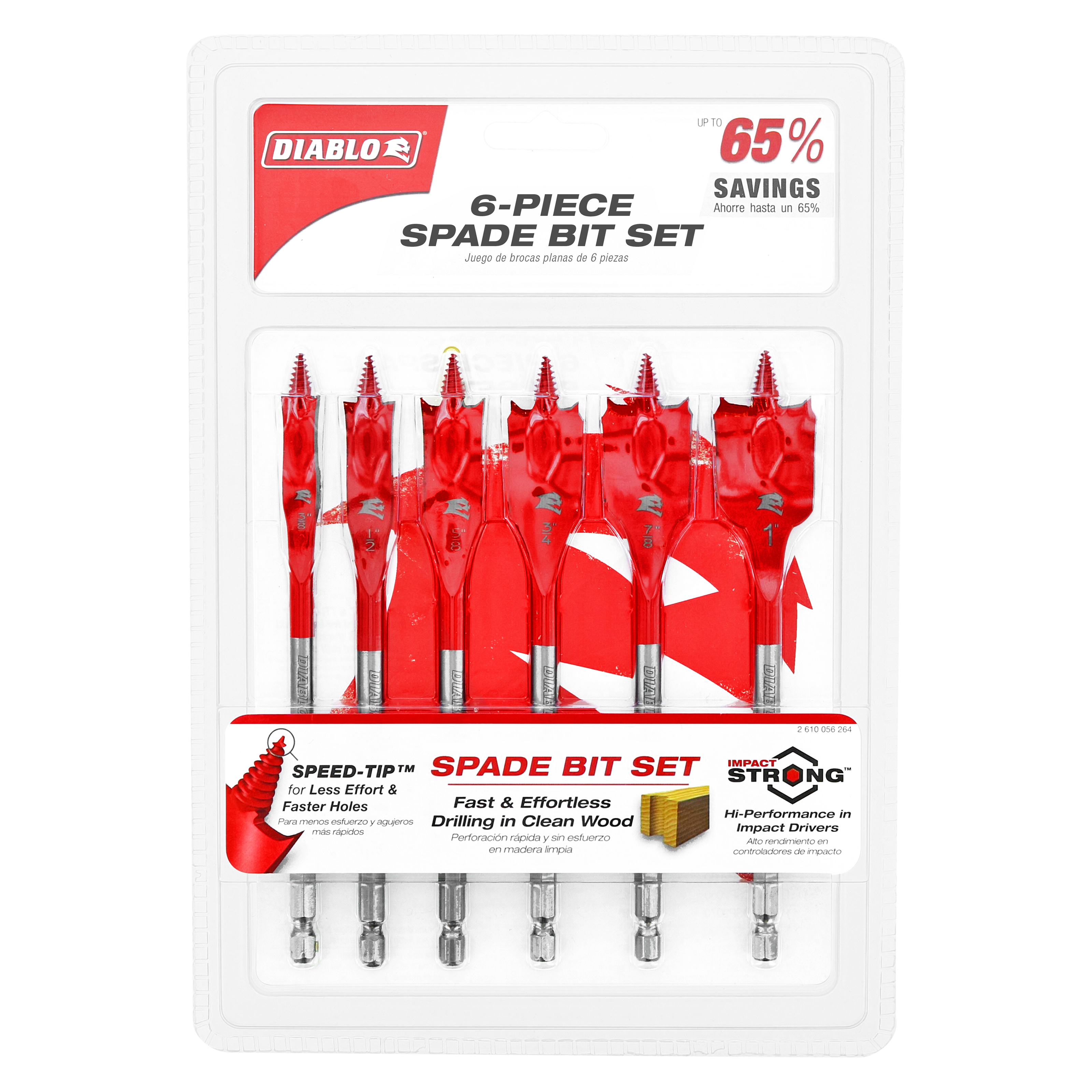 Diablo DSP2920-S6 6 pc Spade Bit Set for Wood (6-Piece)