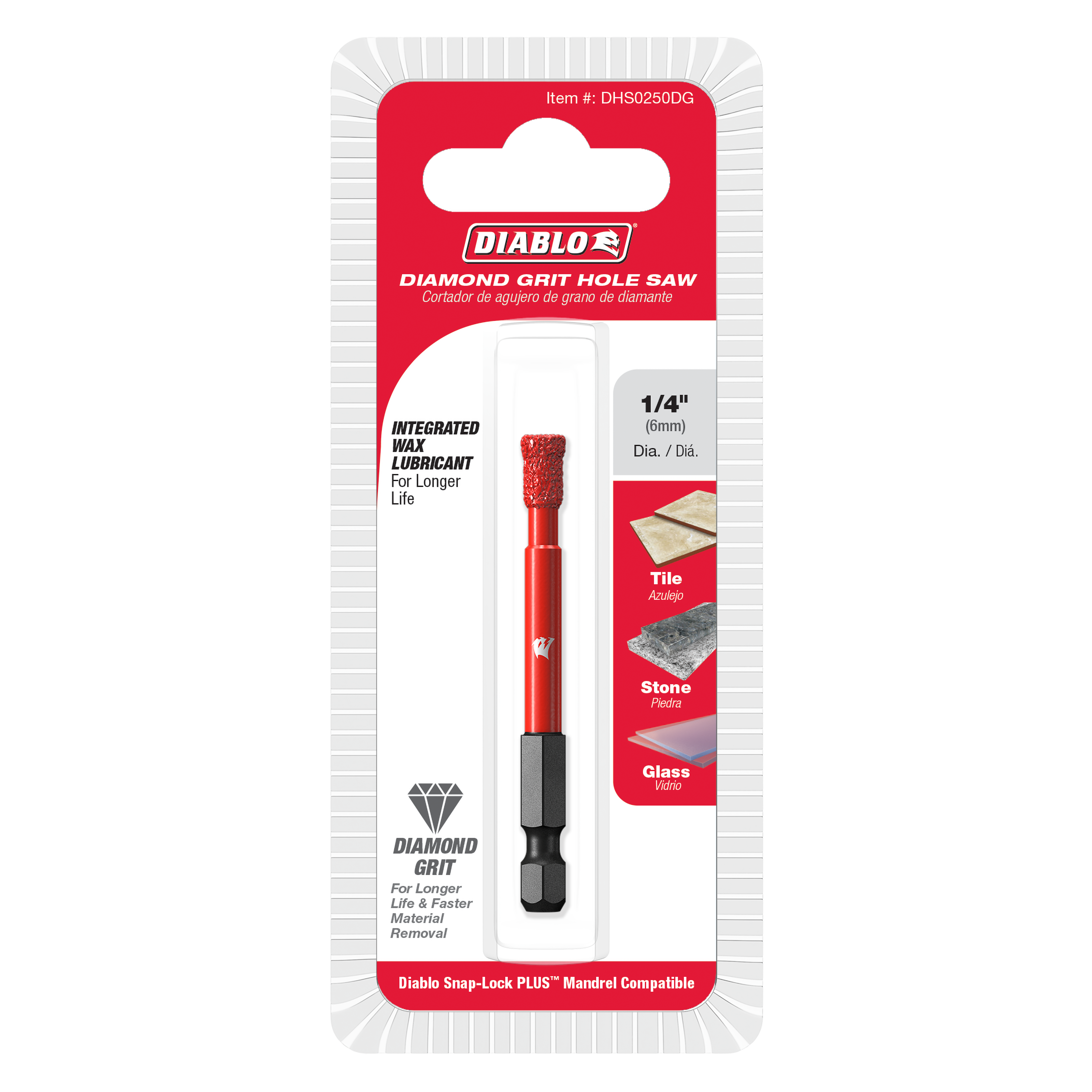 Diablo DHS0250DG 1/4" Diamond Grit Hole Saw