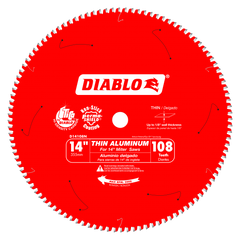 Diablo D14108N 14 Inch x 108 Tooth Thin Aluminum Cutting Saw Blade