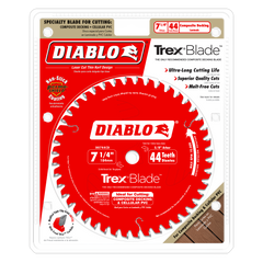 Diablo D0744CD 7-1/4" x 44-Teeth TrexBlade™ Saw Blade for Composites and Plastic