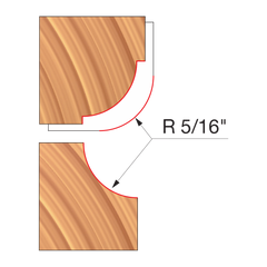 Freud UP133-IC 3-9/16" x 63/64" x 1-1/4" Combination Convex & Concave Cutters