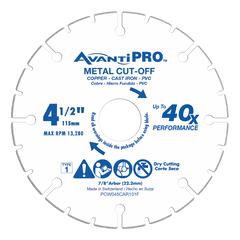 AvantiPRO PCW045CAR101F 4.5 in. Carbide Grit Metal Cut-Off Wheel