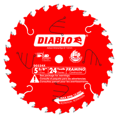 Diablo D0524X 5-3/8" x 24-Teeth Framing Saw Blade for Wood