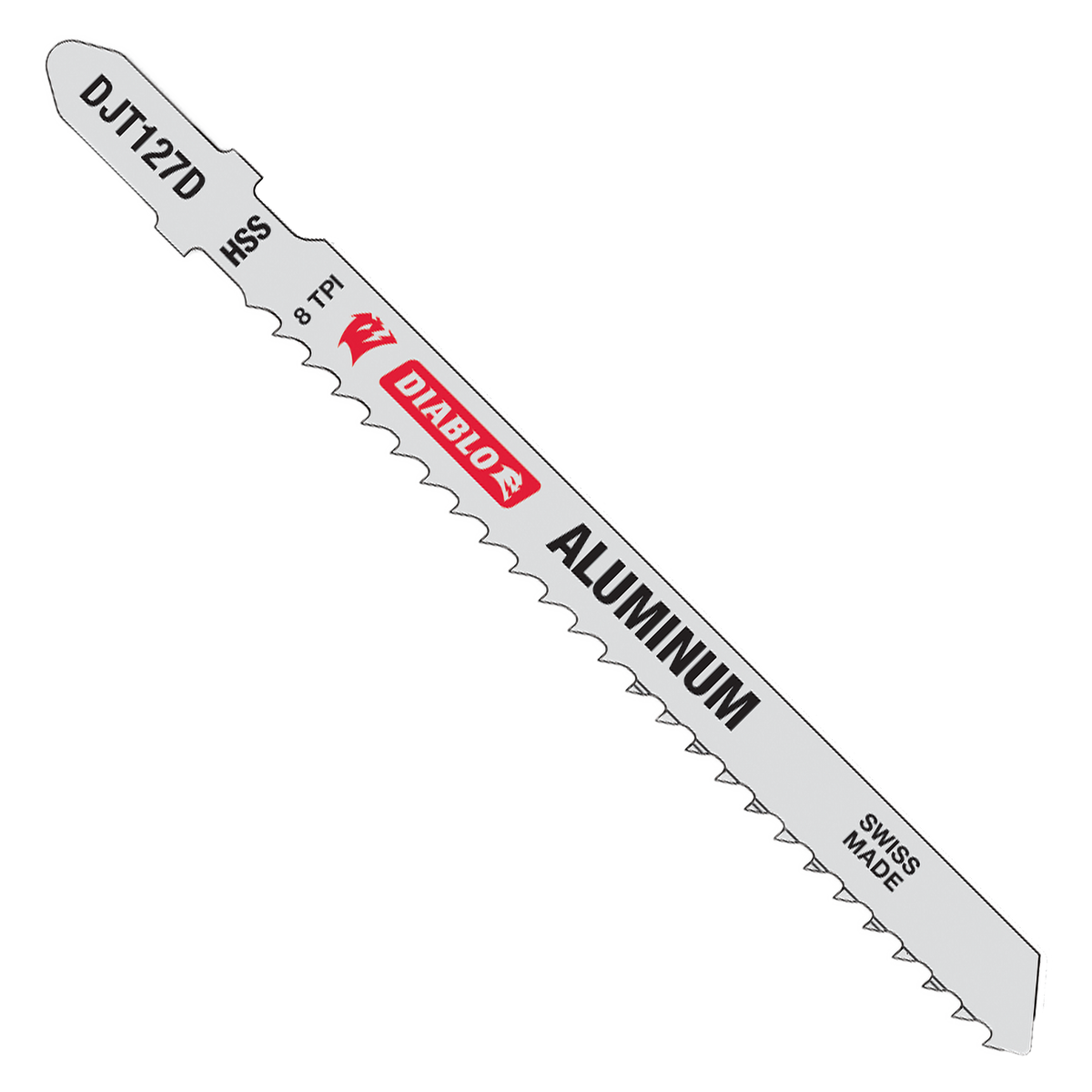 Diablo DJT127D5 Diablo 4" 8 TPI High Speed Steel T-Shank Jig Saw Blades for Aluminum (5-Pack)
