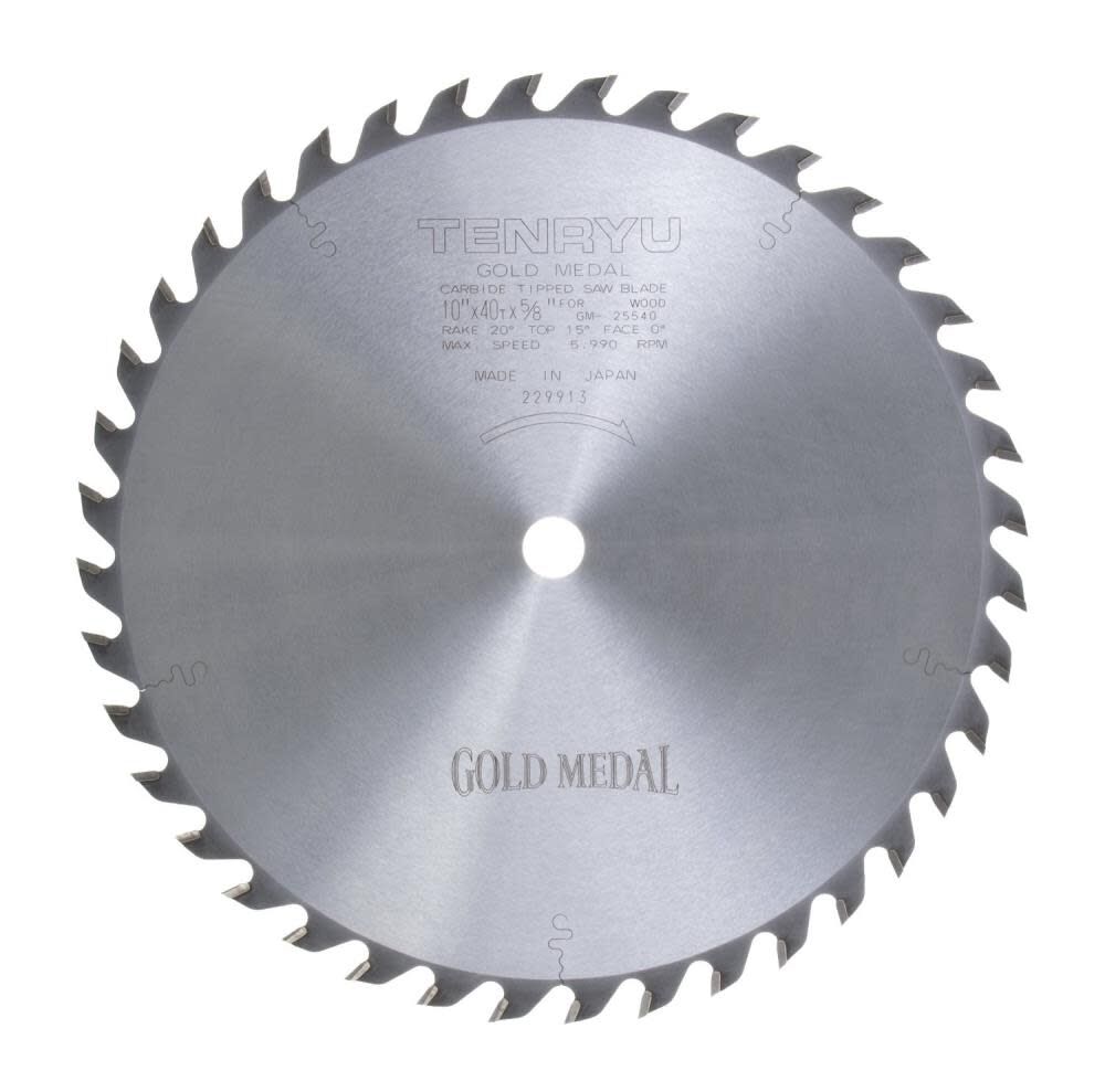 Tenryu GM-25540 10" 40t Combo Gold Medal Saw Blade