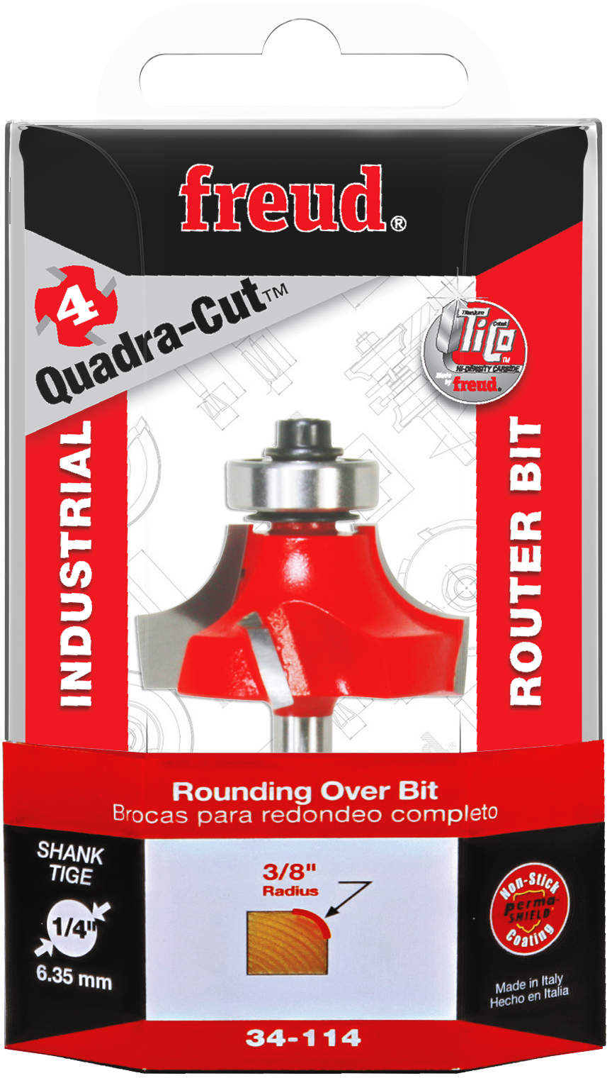 Freud 34-114 3/8" Radius Rounding Over Bit (Quadra-Cut)