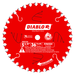 Diablo D0536X 5-3/8" x 36-Teeth Finish Trim Saw Blade for Wood