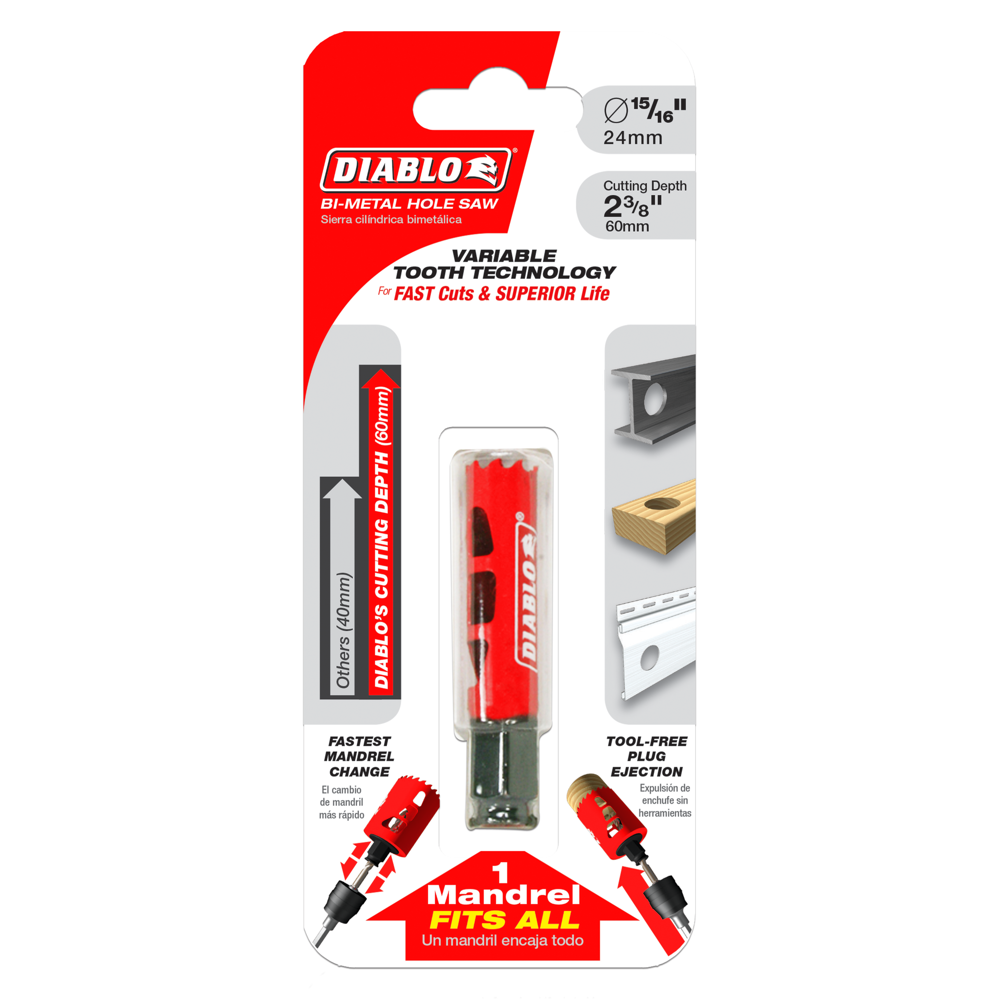 Diablo DHS0938 15/16" Bi-Metal Hole Saw