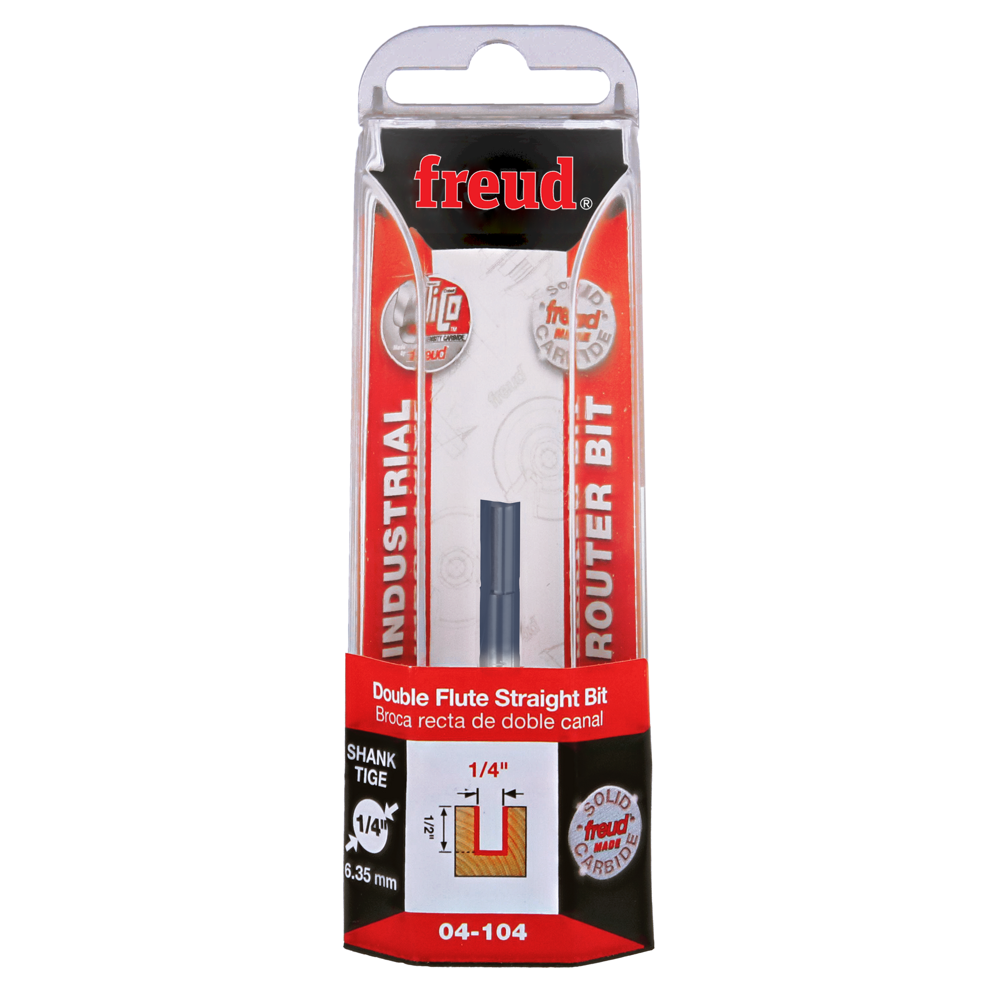 Freud 04-104 1/4" (Dia.) Double Flute Straight Bit