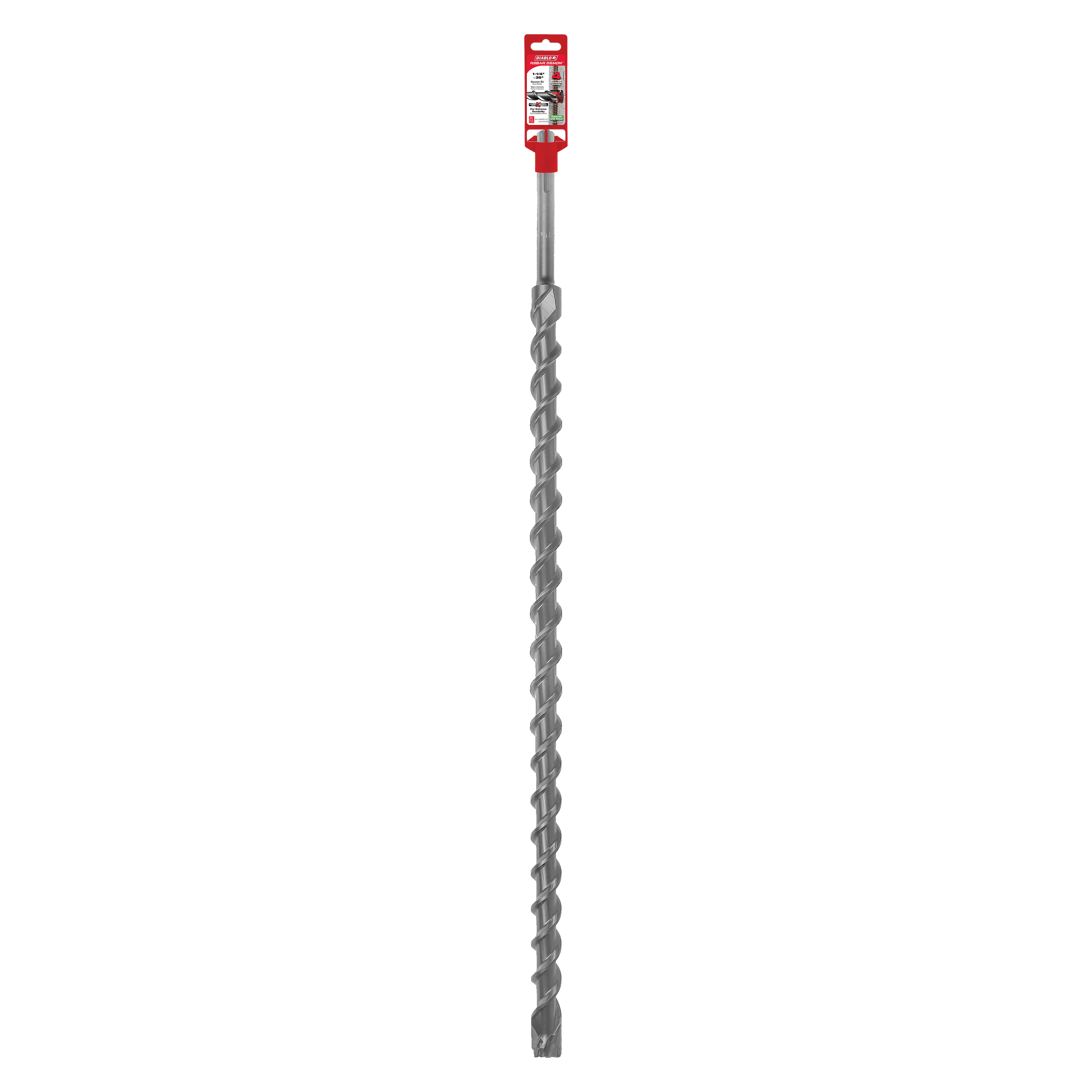 Diablo DMAMX1320 1-1/4" x 31" x 36" Rebar Demon™ SDS-Max 4-Cutter Full Carbide Head Hammer Drill Bit