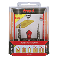 Freud 87-108 8 Piece CNC Router Bit Signmaking Set