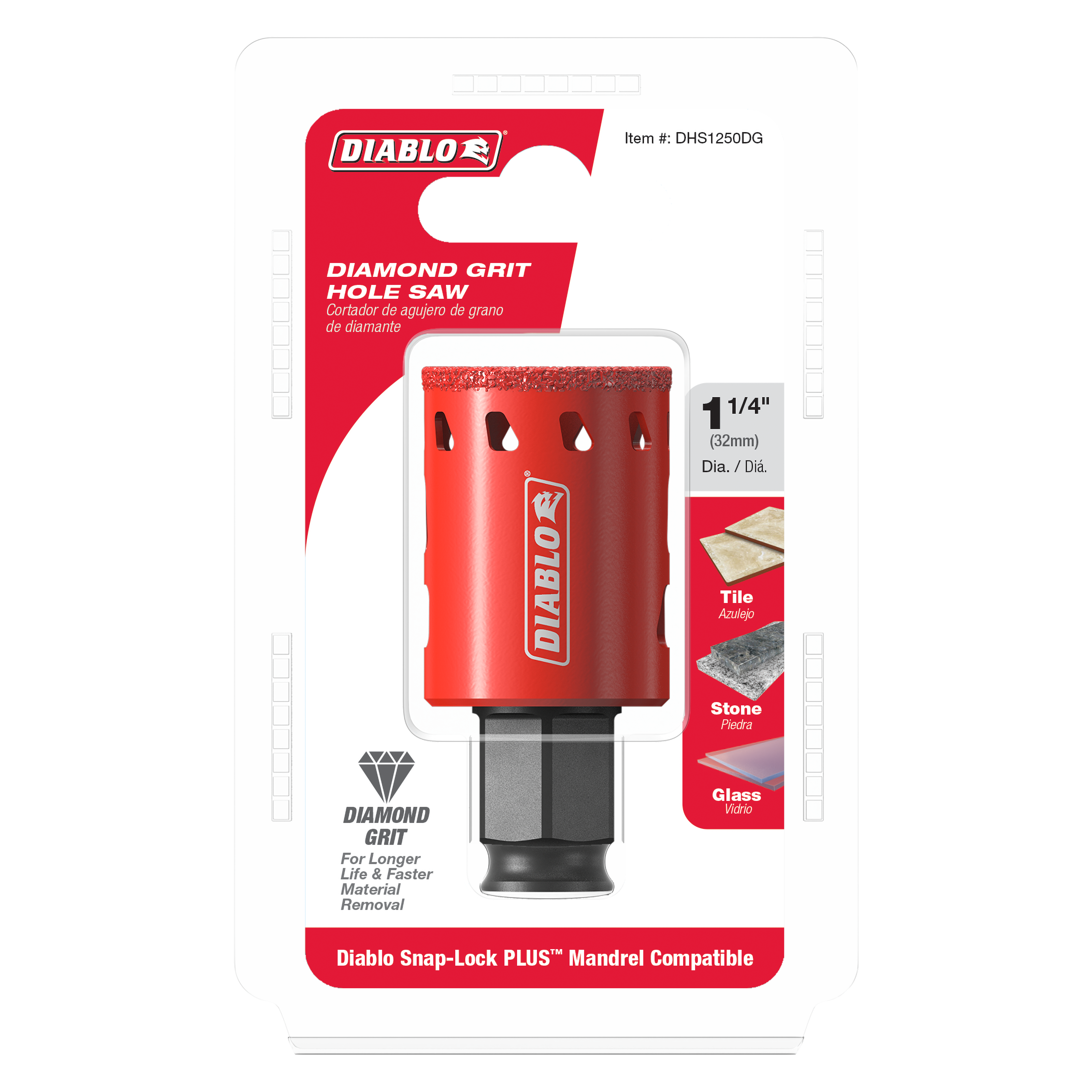 Diablo DHS1250DG 1-1/4" Diamond Grit Hole Saw