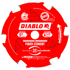 Diablo D0506CH 5" x 6 Tooth Carbide Fiber Cement HardiBlade