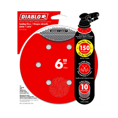 Diablo DCD060150H10G 6" 150-Grit Hook & Lock™ ROS Sanding Discs (10-Pack)