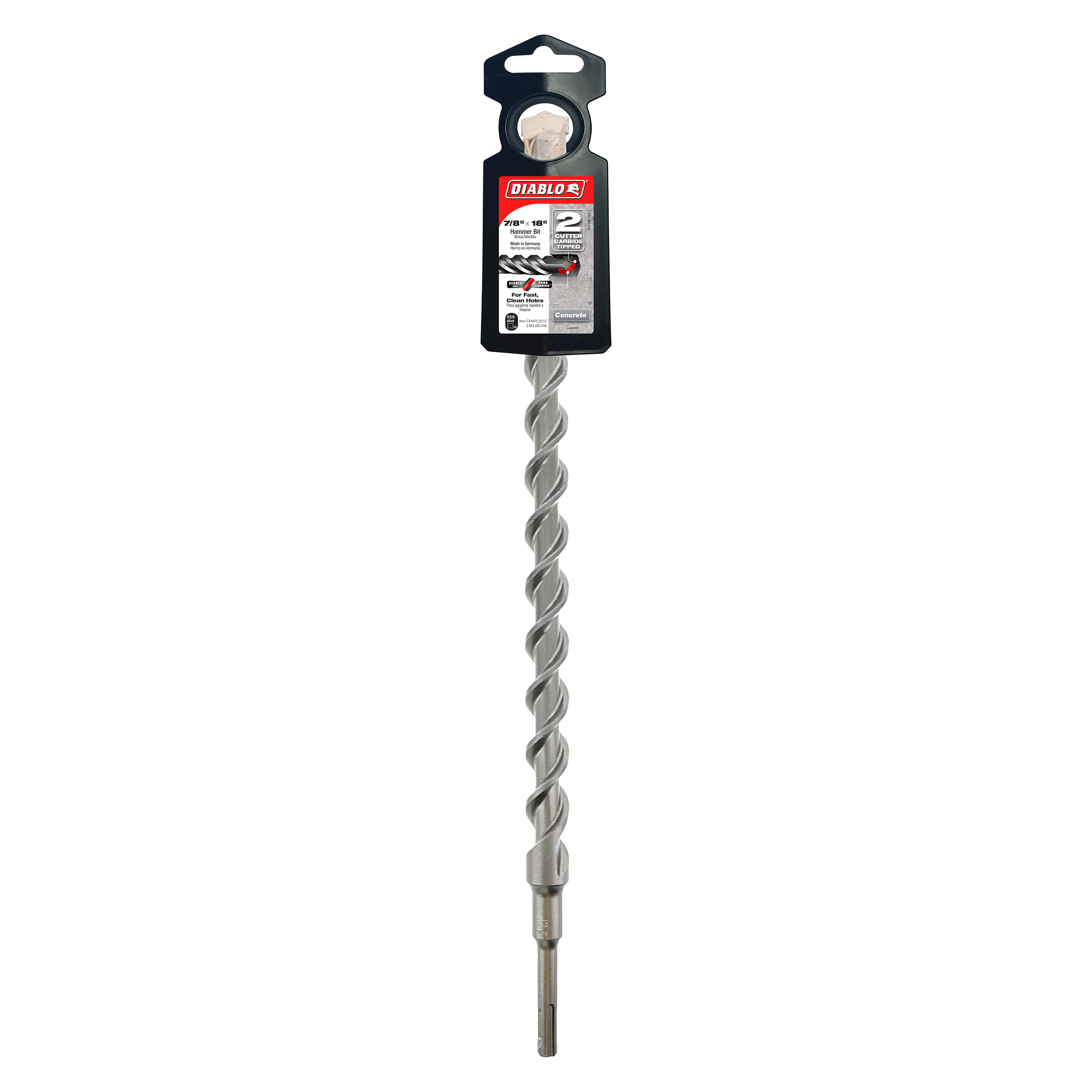 Diablo DMAPL2510 7/8" x 16" x 18" SDS-Plus 2-Cutter Carbide-Tipped Hammer Drill Bit